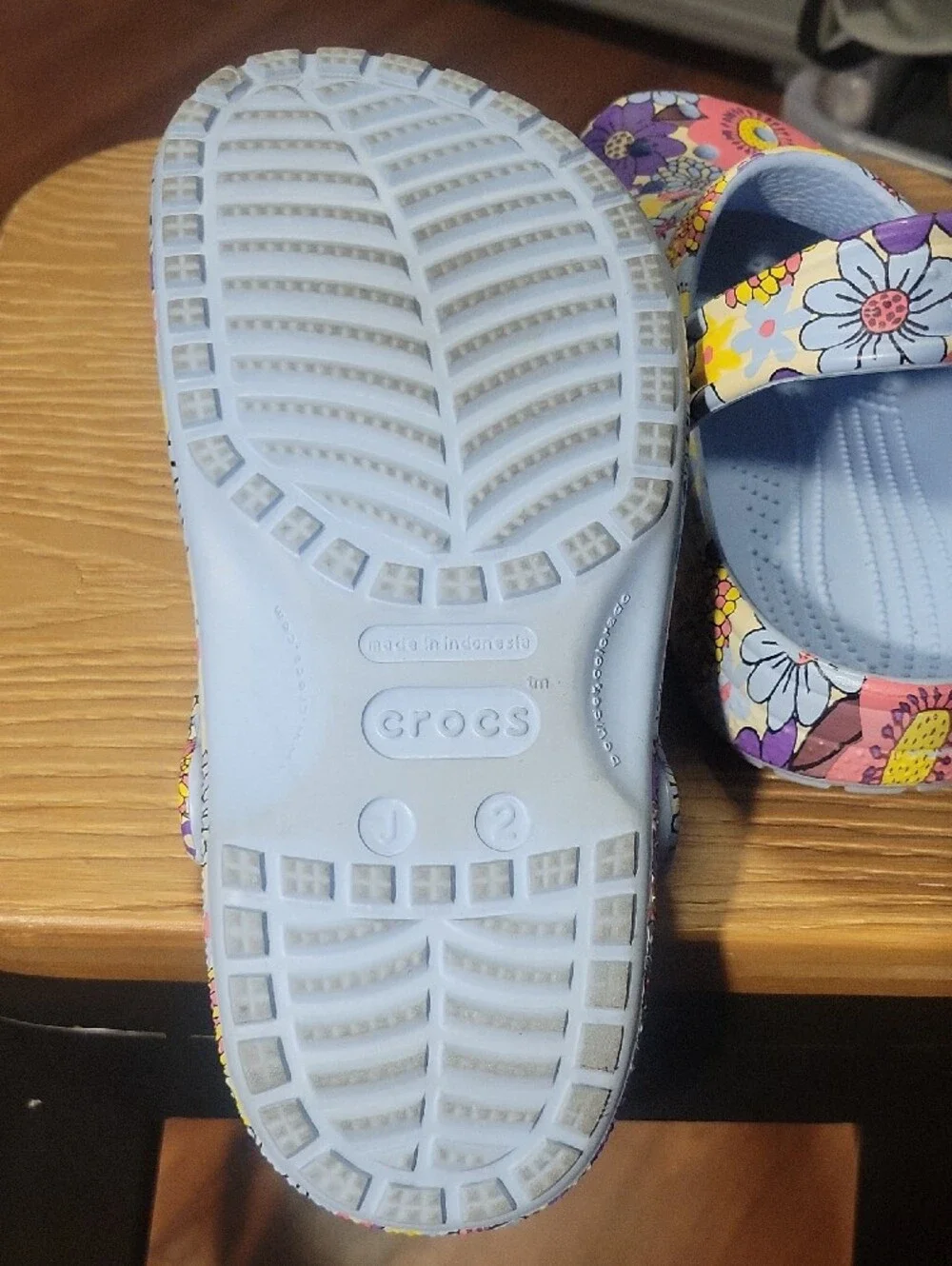 CROCS Kids Floral Clog Sandals in Pastel Multi